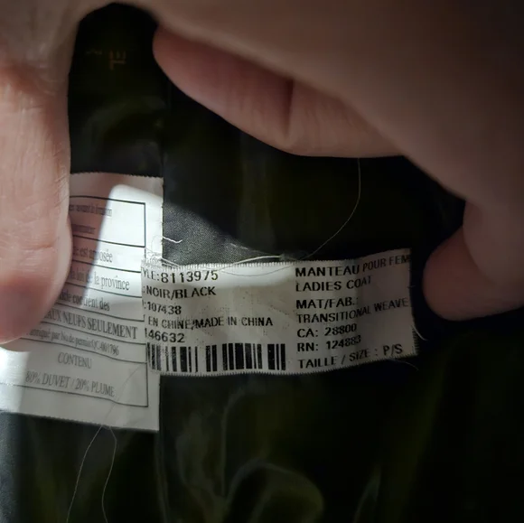 Rudsak black coat with leather sleeves size S - Picture 5 of 7